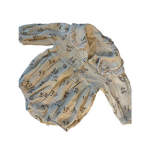 Baby girl bubble romper Cream Floral Long Sleeve Bodysuit 18-24 Months